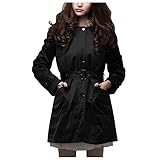 SNKSDGM Wintermantel Damen Winterparka Winterjacke Mantel Winter Mit Kapuze Dicker Mantel Futter Lange Warme Jacke Lange Windjacke Mantel Damen Kleidung Übergangsjacke Park