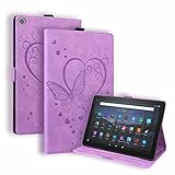 Hülle für Samsung Galaxy Tab A8 10.5 2021 - Ultra Schlank Premium PU Leder Schmetterling Lightweight Schutzhülle Cover mit Ständer Funktion Tablet Karten Magnetische Abdeckung V