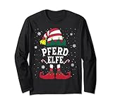 Pferd Elfe Tshirt Weihnachten Outfit Familie Elf Christmas Lang