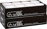 Qult Farluce(TM) Maxilights weiß - Teelichter in Kunststoffhülle und Premiumqualität - Rußfrei - ca. 10 Stunden Brenndauer - Gastro Großpackung - Sparpack - unbeduftet, Teelichter:32 Maxilig