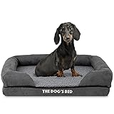 The Dog's Bed Orthopädisches Hundebett, Premium-Memory-Schaum, Größe S-XXL, wasserdicht, zur Schmerzlinderung bei Arthritis, Hüft- und EllenbogenDysplasie, beruhigendes Bett, waschbarer Bezug