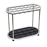 ZGQA-GQA Ständer mit 21 Löchern, für den Innenbereich, zusammenklappbar, gerader Schirmständer, 65,8 x 36,6 x 57 cm, S