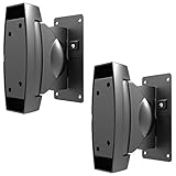 deleyCON 2 Universal Lautsprecher-Boxen Wandhalterung bis 10Kg Schwenkbar Drehbar Neigbar Full-Motion Mount Halterung Wand-Halter Multiroom Speak