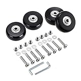 Coversolate Kofferrollen Ersatzrollen Set Gummi Rollen Ersatz Wheels Kofferräder für Gepäck Koffer 50x18mm (43mm)