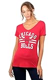 Ultra Game NBA Damen Relaxed Short Sleeve Tee Shirt, Damen, Damen, NBA, lässige Passform, kurzärmeliges Top, T-Shirt, V-Neck Relaxed Short Sleeve Tee Shirt, Teamfarbe, S