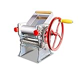 Manuelle Nudelmaschine, pastamaschine Edelstahl, Pasta Maker machine mit 2 Verschiedenen Nudelwalzen, kitchen zubehoer, Einfache Reinigung und Verwendung