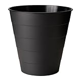 IKEA Papierkorb 'Fniss' Mülleimer Aus Polypropylen - Schwarz - Durchmesser 28 cm - Höhe 28 cm - Inhalt 10 L