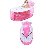 Ausgezeichnet Verdickungs Aufblasbare Badewanne Faltbar Klappbar Erwachsene Badewanne PVC Faltbare Plastikbadewanne Kinder Aufblasbares Becken Pink Blau S L Dauerhaft ( Color : Pink , Size : Small )