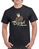 Comedy Shirts - Brezelprinzessin - Oktoberfest - Herren T-Shirt - Schwarz/Hellbraun-Beige Gr. 4XL