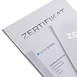 Betterpress® 10 Blatt Zertifikat-Vordrucke Urkunde Auszeichnung Silber geprägt Druckerpapier din a4, 150 g/m², weiß