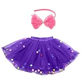 Tütü für Kinder Party Geburtstag lila Prinzessin Tutu Tanzröcke Rock Fee Kostüm für Mädchen Alter 4-8 Jahre (Lila)