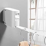 Retractable Washing Lines 4.2M Extendabl Wall Mount Pull Out Washing Line Retractable Washing Line For Indoor Use Retractable Clothesline Kann Für Innenbad, Balkon, Außenbereich, Garage Verw