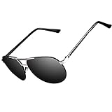 Kennifer Herren Klassik Polarisierte Fahren Pilot Sonnenbrille Metallrahmen Ultra leicht Premium Voll Verspiegelte Polarisierte Pilotenbrille Sonnenb