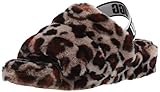 UGG Damen Fluff Yeah Slide Leopard Pantoffeln, Amphora, 40 EU