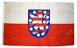MM Thüringen Flagge/Fahne, 150 x 90 cm, wetterfest, mehrfarbig, 16205