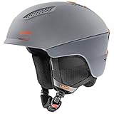 uvex Unisex - Erwachsene, ultra Skihelm, dark slate orange, 55-59