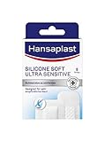 Hansaplast Silicone Soft Pflaster, extra sanfter Wundverband mit Silikon-Technologie & sicherem Halt, schmerzfrei zu entfernende Wundpflaster für sensible Haut, 8er Pack