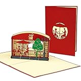 LIN POP UP Karte - 3D Gutschein-Karte - Geschenkgutschein für Restaurant Candle-Light Dinner - Essen Einladungen -Geburtstags-Karte - Klapp-Karte im F