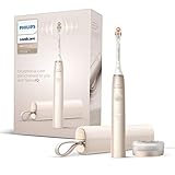 Philips Sonicare Power Elektrische Zahnbürste 9900 Prestige mit SenseIQ, Adapts, Cares, AI-Powered Sonicare App, USB-Reiseetui & Ladeständer, UK 2-Pin Badstecker, Champagner, HX9992/11, 506 g