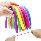 ENTHUR Zappelspielzeug Stretchy String Sensory Toys, Build Resistance Squeeze Pull-12 Pack