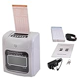 CDZHLTG Elektronisches Stempeluhr-Paket inkl. 50 Stempelkarten, 1 Farbband, 2 Sicherheitsschlüssel, 1 Netzteil, Handbuch für Büro, Fabrik, S