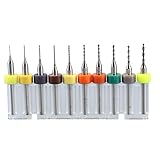 POPETPOP 10 stücke PCB Hartmetall Bohrer Micro Gravur Bohrer Set für Leiterplatte 0,1mm bis 1,0