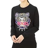 Kenzo Damen-Sweatshirt, Tiger, Logo Rosa Gr. 46, Schw