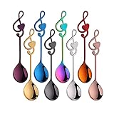Löffel, suppenlöffel Abendessen Löffel 8 Stück Kreative Nette Löffel Edelstahl Dessert Löffel Teelöffel Kaffee Löffel Verwendung Für Zuhause, Küche oder Restaurant (Multicolor) Latte Macchiato Lö