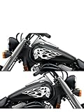 myrockshirt Flammen mit Totenkopf Motorrad Tank tankaufkleber Aufkleber Autoaufkleber Sticker Auto Tuning Bik