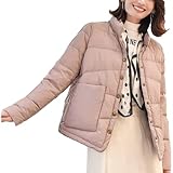 Zestion Damen Einfarbig Langarm Jacke Mode Einreihig Lässig Stehkragen Allgleiches Jacke Mit Taschen S