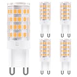 AIMHEIM G9 LED, 4W G9 Led Glühbirne Entspricht 50W Halogenbirnen, 450LM LED G9 Lampe Warmweiß 2700K, LED Maisbirne G9 AC 100-240V, 360°Abstrahlwinkel, Nicht Dimmbar, 5er Pack