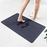 NBVNBV Badezimmerteppich,absorbierende Badematte,Teppich rutschfest rutschfeste Matte Badematte Memoryschaum Teppich Bad Wc Teppich Weichschaummatte (rechteck)