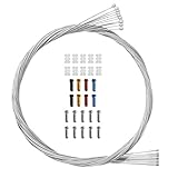 10 x Fahrrad Universal Schaltzug mit 10 x Endhülsen Endkappen aus Stahl Schaltseil Set für Fahrrad Rennrad 1.2mm 2.05