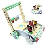 RB&G Lauflernwagen aus Holz mit Gummibereifung und Höhenverstellung