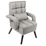Relaxsessel mit Verstellbaren Rückenlehne Ruhesessel Fernsehsessel Sessel mit Liegefunktion Faltbare Single Sofa Stuhlarmstuhl für Wohnzimmerstudium S