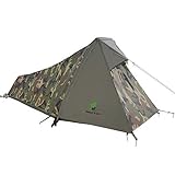 GEERTOP Bivvy Biwaksack Trekkingzelt Campingzelt Zelt Minipack Leicht - 213 x 101 x 91 cm H (1,5kg) -1 Person 3 bis 4 Jahreszeiten für Outdoor-Camping Wandern R