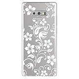 Schutzhülle für Samsung Galaxy Note 9, TPU Malerei Cover Silikon Klar Gummi Dünn Flexibel Kawaii Stoßfest Personalisierte Bumper Protective Farbige Zeichnung Shell - Weiß Perg