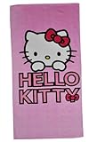 alles-meine.de GmbH Badetuch Hello Kitty - Katze rosa - 70 cm * 140 cm Handtuch Strandtuch Baumwolle - Mädchen 70x140 für Kinder Badehandtuch pink