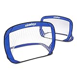 Relaxdays Pop Up Tor 2er Set, selbstaufstellende Fußballtor, Minitore mobil mit Tragetasche, 80 x 120 x 80 cm, b