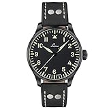 LACO Altenburg Herren Armbanduhr, schwarzes Kalbslederband, Saphirglas, Ø 42 mm, Automatik, Marineuhr, inkl. Etui - 861759.2