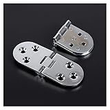​Türband Türscharnier 10 Stücke Zinklegierungs-Scharniere verdickte Klappenscharniere Tischscharniere für Klapptische, runde Tische, Esstische usw. Scharnier ​Beschlag ( Color : Silver )