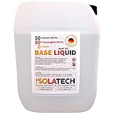 10l 50:50 Base Liquid für Vape, E-Zigarette, E-Shisha, Verdampfer und Co. 10 000ml 50% Glycerin 50% Propylenglykol. Von ISOLATECH