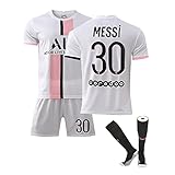 Paris Trikot, Fussball Jersey Football Trikots, Fußball T-Shirt und Shorts, Erwachsene und Kinder Fußballtrikot, Boy Football Kleidung mit Outdoor Socke Fußballkleidung Jersey
