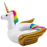 Pool Float for Kinder Einhorn Schwimmen Floats for Kleinkinder Alter 3-8 Jahre Aufblasbare Floate Unicorn Schwimmen Ring Ride auf Party Spielzeug for Mädchen Jungen Sommer Strandbedarf geschenk