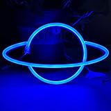 Bipily Planet Neon Lights Neon Schild Wand Deko,USB/Akku Neon Signs LED Bedroom Neon Signs Neonlicht Wand Mood Beleuchtung Party Bar Dek