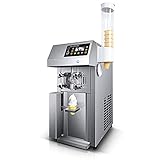 Kommerzielle Softeismaschine, 12L/H Edelstahl Softeismaschine 1250W Automatischer Kompressor mit LCD-Panel für Restaurants Snackb