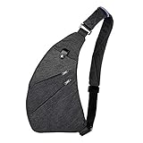 Shepretty Sling Crossbody Bag Umhängetaschen Anti-Diebstahl Brusttaschen für Herren Damen,G