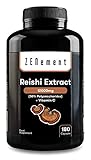 Reishi Extract 12000mg, mit Vitamin C, 180 Kapseln | 50% Polysaccharide | Energetisierend und antioxidativ. | Vegan, Keine Additive, Keine GVO-Zutaten. | von Z