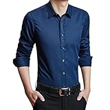 Hemd Herren Business Casual Mode Slim Fit Herren Langarm Hochzeit Bankett Host Party Arbeit Frühling Und Herbst Boutique Herren S