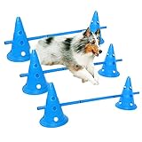 3set Hunde-agility-ausrüstung Agility-hürden-set Haustier Outdoor-Übung Welpen-trainings-sets Hundetrainings-produkte Langlebige Hunde Laufen Springen Pfähle Haustiere Outdoor-sport Pfähle Tragb